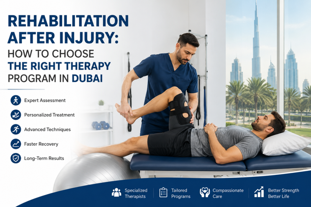 Rehabilitation after injury: how to choose the right therapy program in Dubai.