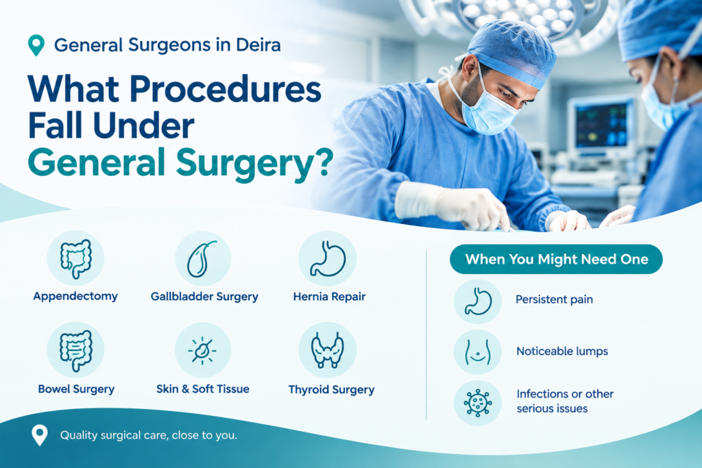 General surgeons in deira: what procedures fall under general surgery and when you need one